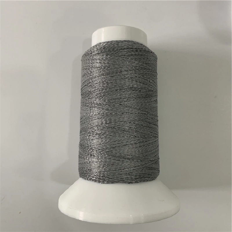 Single Double Side Silver Gray Retro Reflective Thread Yarn for Sweater Clothing