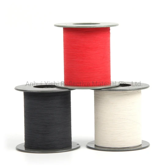 高光沢の再帰反射糸、編み物、織り物、刺繍用の反射生地糸